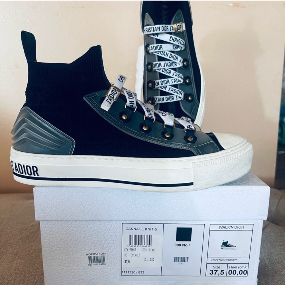 Dior Black and Gray High-Top Sneakers
